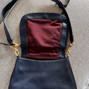 Marc Jacobs Leather Shoulder Handbag, navy blue